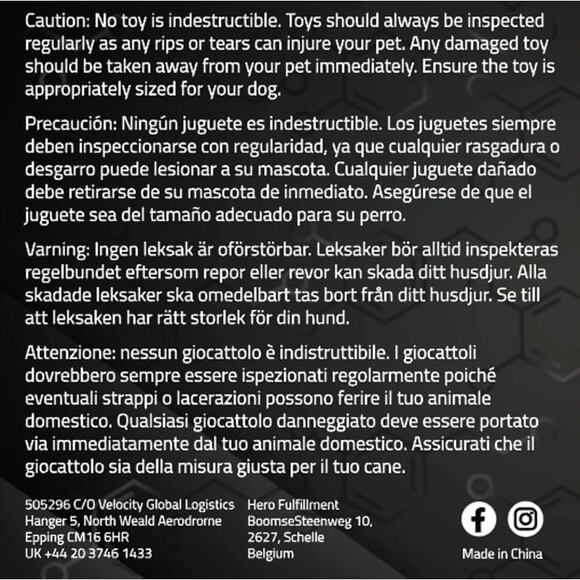 Playology Dual Layer Bone Dog Toy Peanut Butter Scent for Tough Chewers, Medium - Picture 3 of 9